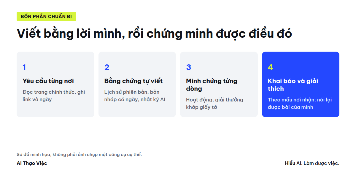 Bốn phần chuẩn bị trước khi nộp hồ sơ